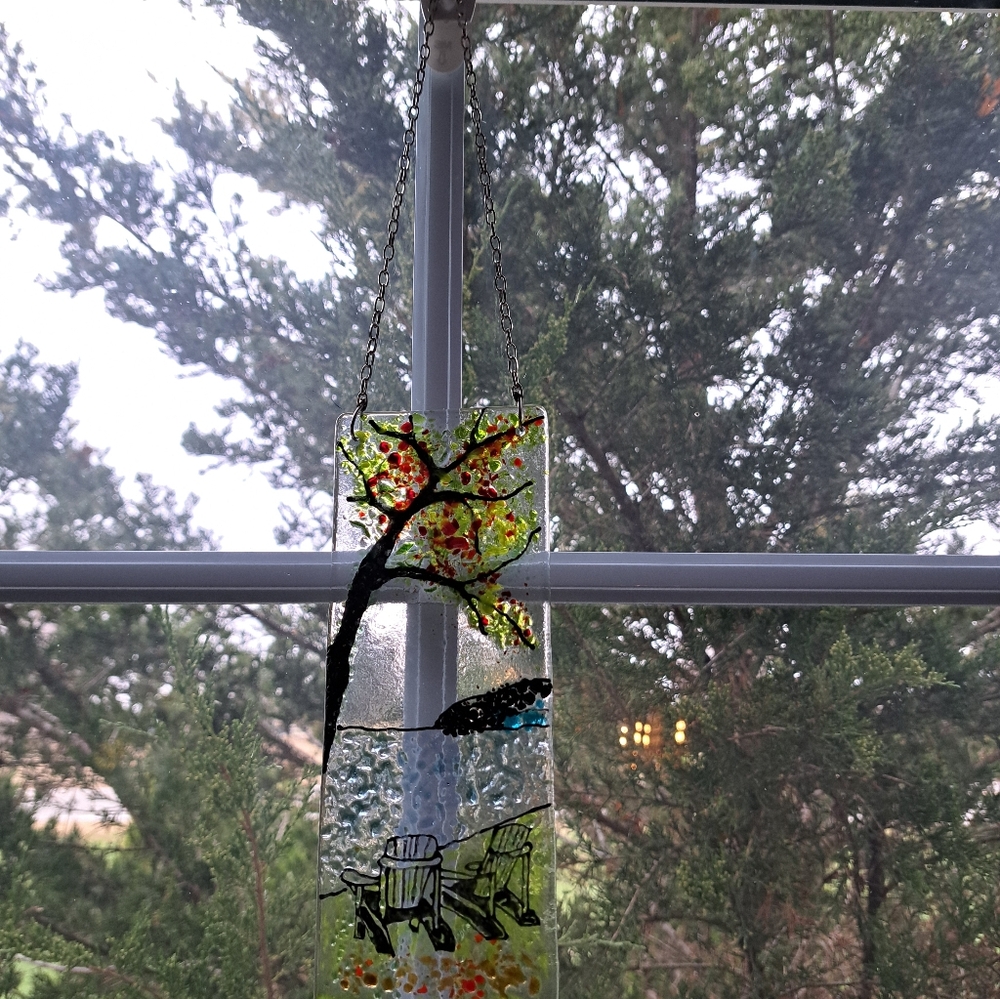 Stained Glass Tree Art Suncatcher.  Made By A Muskoka Artist!
